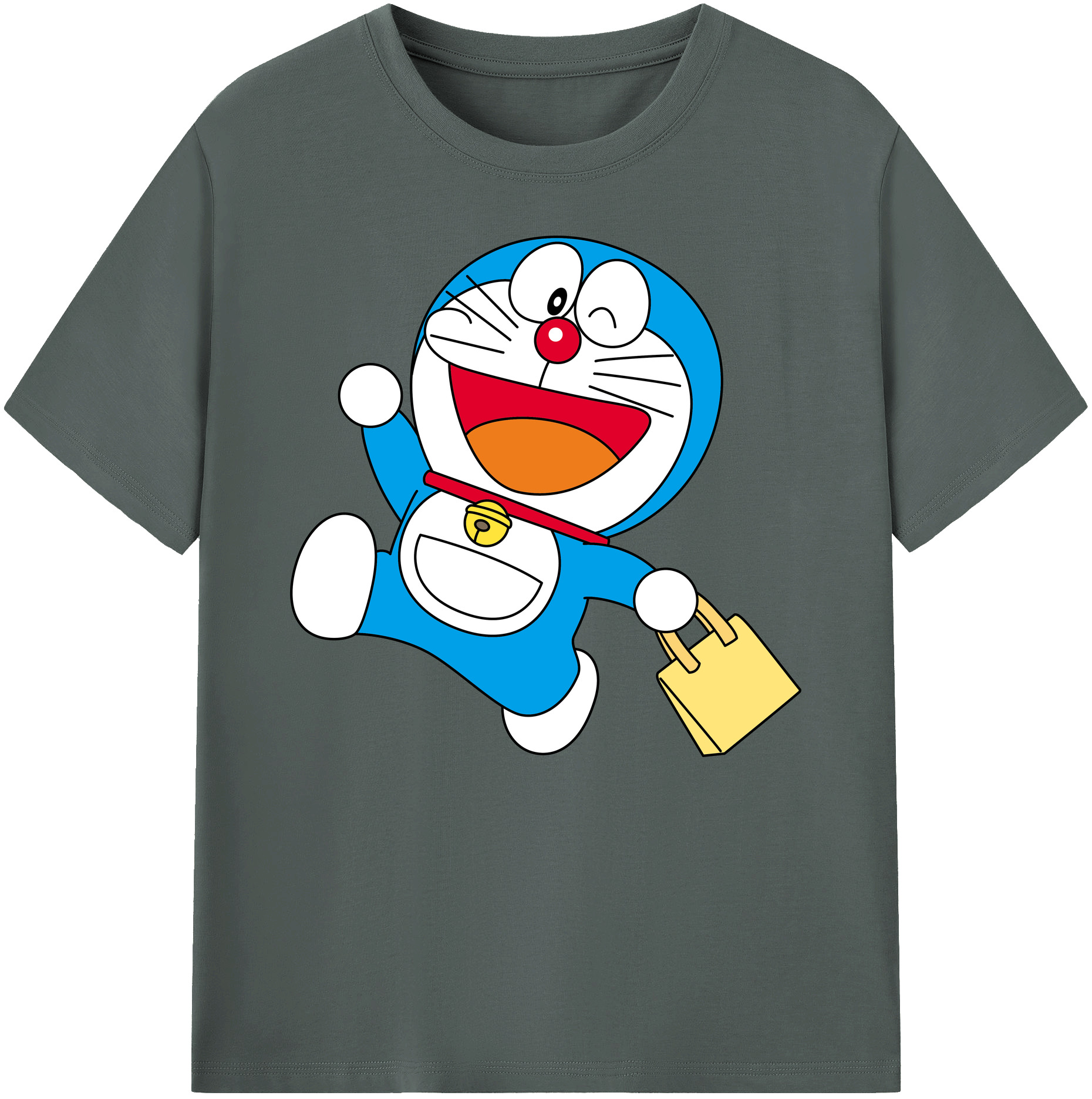 （画像用） ドラえもん Doraemon 綿100％ メンズ半袖Tシャツ｜肌触りやわらか＆通気性